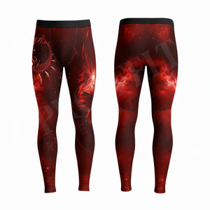Unique Design Full Length Skinny Fitted High Waist Stretchy Compression Leggings For Men's Yoga Apparel Fitness Workout Pants - Product Image 2