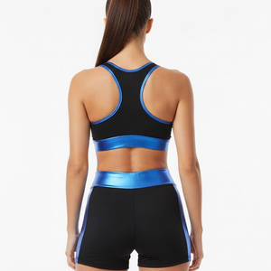 Womens Activewear Set Sports Bra with High Waist Gym Shorts Custom Logo Private Label Manufacturer - Product Image 2