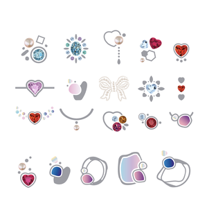 Juego de Pegatinas de Tatuajes Temporales Coreanos OEM ODM con Diseño de Flores, Mariposas, Luna y Rostro para Aplicación en Arte Corporal, Papel Blanco - Product Image 3