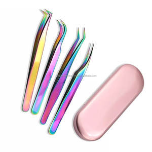 Pinzas para extensión de pestañas, herramienta de cuidado Personal de belleza, acero inoxidable - Product Image 1