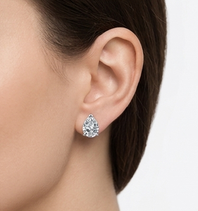 Minimalist S925 Sterling <b>Silver</b> Knot Shape <b>Stud</b> Earrings Women Girls Fashion Single Zircon Claw Setting Rhodium Plated - Product Image 4