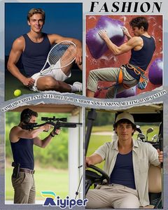Camiseta sin mangas de algodón premium para hombre, camiseta de gimnasio sin mangas, camiseta de entrenamiento con logo personalizado, ropa deportiva para hombre - Product Image 6