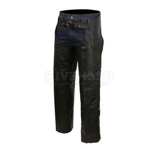 Reasonable Price Customized Logo Design Men Leather <b>Chaps</b> Outdoor Use Solid Color Washed Men Leather <b>Chaps</b> - Product Image 4