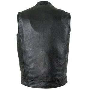 Nouvelle Arrivée 2026 – Gilet de Moto en Cuir de Vachette Noir pour Hommes – Haute Qualité, Faible MOQ, Prix de Gros, Conception Personnalisée - Product Image 2