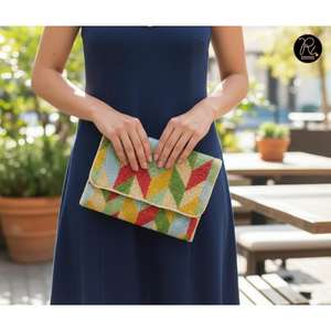 Pochette de Soirée de Luxe Perlée Tendance, Sac à Main de Créateur en Perles pour Mariage et Cérémonie, Sac à Main Artisanal pour Femme - Product Image 1