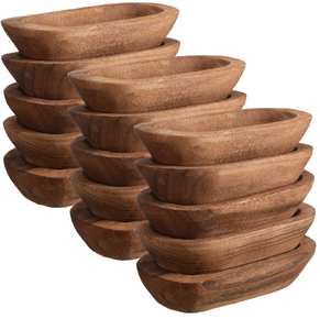 Bol à pâte en bois d'acacia, lot de 2, pour table de maison, logo personnalisé, idéal pour les fêtes, Noël, mariages - Product Image 6
