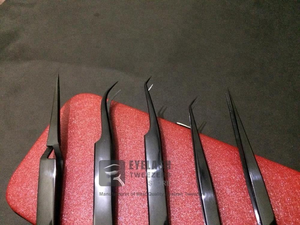 Pince à épiler professionnelle japonaise en acier inoxydable pour extensions de cils, haute qualité, pointue, noire, à isolation plasma - Product Image 3