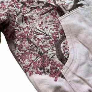 เสื้อฮู้ดดี้ผู้ชายแบบขายส่งสั่งทำพิเศษ ล้างสีแบบแอซิด ทรงโอเวอร์ไซส์ วินเทจ ลายมัดย้อม เสื้อพูลโอเวอร์ผ้าฟลีซหนานุ่ม สตรีทแวร์ เสื้อฮู้ดดี้แบบยูนิเซ็กส์ - Product Image 5
