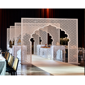 Arabian Traditional Modern Laser Cut Metal Panels Customizable Size & Color Lightweight Muslim Wedding <b>Backdrop</b> <b>Stand</b> Sale - Product Image 1