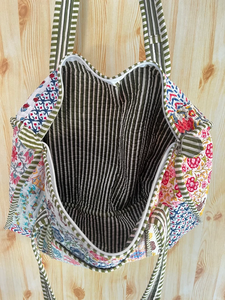 Sac fourre-tout matelassé léger de style vintage, grande capacité, en coton, pour femmes, vente en gros - Product Image 3