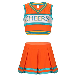 Tenue de cheerleading pour filles à finition polie avec logo personnalisé pour les événements scolaires, les fêtes et les spectacles - Product Image 5