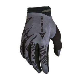 Gants de cyclisme Daizen Star à doigts entiers, respirants, enduits de polyuréthane, impression numérique, fermeture auto-agrippante, unisexe, noir et vert lime - Product Image 2