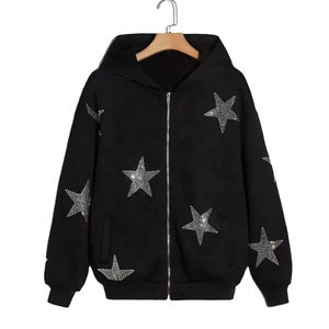 Custom <b>Men's</b> Solid Hooded Lightweight Breathable Casual Full-Length Fleece Jacket Side Pockets Wholesale Cotton <b>Drawstring</b> - Product Image 1