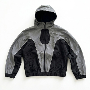 New High Selling Articles Custom Logo Grey Black Men's Nylon <b>Wind</b> <b>Breaker</b> Shorts Sets Breathable Wear Men Set Streetwear Hoodies - Product Image 3