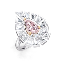 Bagues en argent S925 pour femmes, avec pierre latérale rose brillante et gemme rose taille coussin, vente en gros