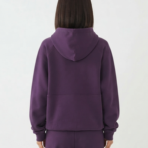 Sweat-shirt à capuche violet personnalisé pour femme, en coton, à manches longues, avec impression de lettres sur le devant, style décontracté, collection 2026 – Meilleures ventes - Product Image 6