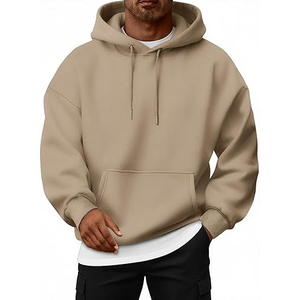 Sweat-shirts à capuche surdimensionnés pour hommes, couleur unie, coton, décontractés, coupe classique, pour l'automne, best-sellers, services OEM - Product Image 1