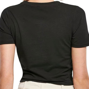 Camisetas de verano para mujer en venta, servicio OEM, alta calidad, diseño de logotipo personalizado, precio de fábrica, camisetas para mujer en venta - Product Image 2