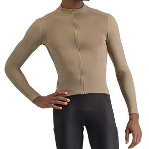 Maillot de cyclisme unisexe à manches longues, personnalisable avec nom et logo, sublimation, 100% polyester, extensible et à séchage rapide - Product Image 1