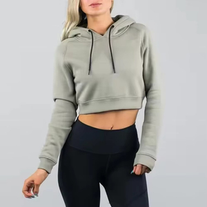 Sudadera con Capucha Personalizada con Logotipo para Mujer, Sudadera Deportiva, Sudadera Corta Informal para Mujer, Conjunto de Sudadera Corta Informal para Mujer - Product Image 4