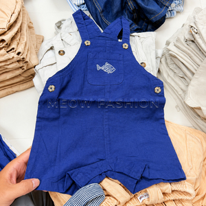 Bangladesh Stock Lot Kids Rompers Cotton Woven Overall <b>Shorts</b> <b>Denim</b> <b>Dungarees</b> Toddler Summer Outfits Wholesale Surplus Apparels - Product Image 4