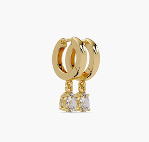 ต่างหูเพชรคุณภาพสูงเพาะเลี้ยงในห้องปฏิบัติการ VVS1 สี F ทรงเจียระไน ต่างหูแบบติดหูสำหรับผู้หญิง รับรองโดย IGI เหมาะสำหรับงานหมั้น งานเลี้ยง ของขวัญเครื่องประดับสุดหรู - Product Image 3