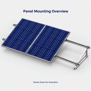 Système de montage de panneaux solaires en aluminium inclinables en gros pour toitures métalliques avec supports et rails - Product Image 3