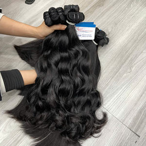 ผมเวฟธรรมชาติ สีธรรมชาติ พร้อมส่ง ผู้จำหน่ายผมแท้ ช่อผมแท้แบบดับเบิ้ลดรอน - Product Image 4