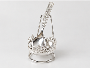 Calentador de Comida de Lujo Estilo Árabe en Blanco y Plateado para Buffet de Hotel, Restaurante, Catering y Hostelería - Product Image 4