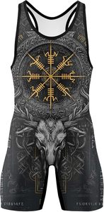 Débardeur ajusté unisexe à imprimé Viking, respirant, en polyester, pour toutes les saisons, vêtement de sport, taille élastique, design sublimé - Product Image 4