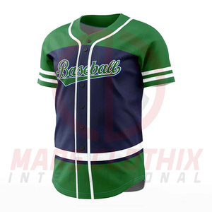Nuevo Diseño, Jersey de Béisbol de Manga Corta Totalmente Personalizado, 100% Poliéster, Cierre de Botones en la Parte Delantera, Estampado - Product Image 3