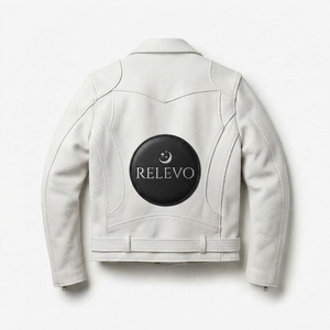 <b>Men</b> <b>White</b> Leather <b>Jacket</b> Premium Genuine Real Leather Motorcycle Biker <b>Jacket</b> Stylish Vintage Slim Fit Coat Durable Winter - Product Image 2