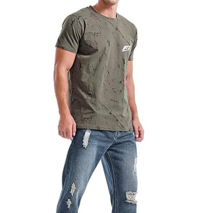 Camisetas al por mayor para hombre con logo personalizado, patrón craquelado, sublimación, camisetas en blanco para gimnasio, fitness, ropa deportiva, streetwear, proveedor B2B de EE. UU. - Product Image 4