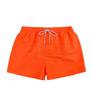 Hot Selling Summer Casual Solid Color Surfing <b>Trunks</b> Breathable Waterproof Drawstring Mid Knitted Polyester Beach Shorts for <b>Men</b> - Product Image 3