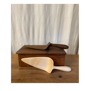Juego de servidores de pastel de madera, 2 piezas, madera natural de la mejor calidad, utensilio de servir con forma de cuchara para plato de pastel - Product Image 2