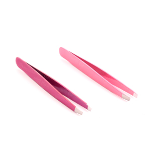 Pinzas de Precisión para Cejas de Acero Inoxidable, Logotipo Personalizado, Diseño en Color Rosa, Producto de Belleza, Gran Venta - Product Image 1