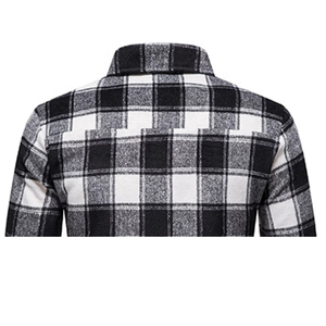 Men Cotton Flannel <b>Shirt</b> Soft <b>Plaid</b> Long Sleeve Button Down Casual Checked <b>Shirt</b> Breathable Fabric Regular Fit Everyday Fashion - Product Image 4