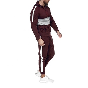 Ensemble de survêtement 2 pièces pour homme, survêtement de sport, couleur bicolore, vente en gros - Product Image 6