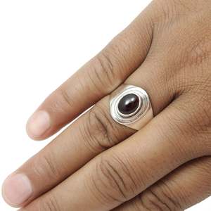 Hot Selling 925 Sterling Silver <b>Ring</b> Comes With Oval Cut <b>Garnet</b> Gemstone Beautiful Engagement Party Jewelry In Bohemian Style - Product Image 5