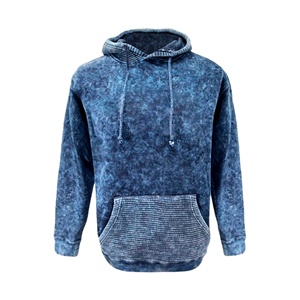 Pull à capuche lavé et épais pour hommes, imprimé sur mesure, coton éponge français numérique de style coréen délavé à l'acide pour l'hiver - Product Image 3