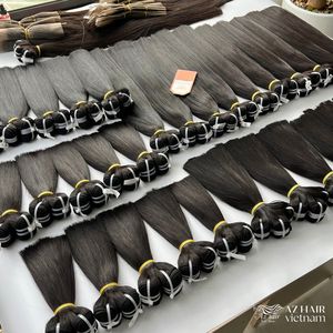 ขายส่งผมต่อเวียดนามแท้ 100% แบบ Remy # ผมแท้แบบตรง 1B  แบบ Double Machine Weft  จำนวน 1 มัด - Product Image 1