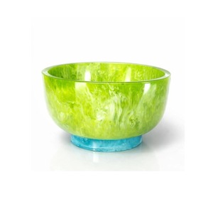 Resin Serving Bowl Polished <b>Metal</b> Base Customized Color Classic Style Home Hotels Restaurants Wedding Parties Carton <b>Packaged</b> - Product Image 5