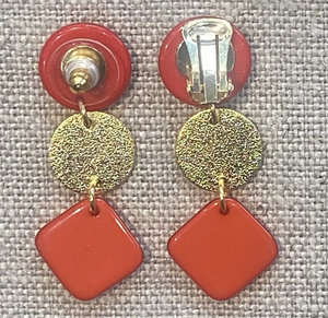 Boucles d'oreilles de mode résine colorée haute qualité femmes boucles d'oreilles en acrylique pendantes fabrication d'accessoires de luxe - Product Image 1