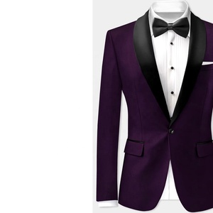 Blazer Morado para Hombre, Estilo Británico, Corte Regular, Cuello de Solapa, 100% Poliéster, Tela de Lana Peinada, para Hermandades y Fraternidades - Product Image 4