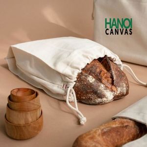 Stylish Eco Friendly Jute Bread <b>Bag</b> with Printed Logo for Branding and Packaging - Product Image 2