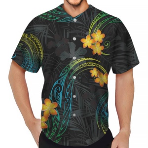 Prix de gros Maillots de baseball Maillots de baseball polynésiens de style décontracté Chemises Top Uniforme en coton polyester de meilleure qualité - Product Image 6