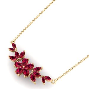 Colliers pendentifs REYES en argent sterling 925 avec rubis taille poire de 3,87 carats pour femmes, certifiés GRA, bijoux fins en moissanite - Product Image 3