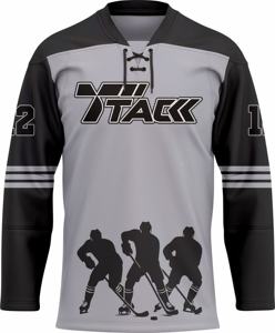 Camiseta de hockey sobre hielo de poliéster 100% de alta calidad personalizada, servicio OEM para diseños de sublimación de jugadores de hockey - Product Image 1