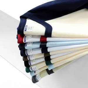 Camiseta informal de 100% algodón para hombre con logotipo personalizado cuello redondo y manga corta 200g camiseta en blanco de punto con patrón de estampado sólido - Product Image 4