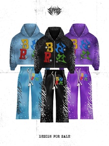 ชุดเสื้อฮู้ดซิปผู้ชายลาย Titanic พิมพ์ลายแบบ Sublimation สไตล์สตรีทแวร์ ทรงโอเวอร์ไซส์ ผ้าโพลีเอสเตอร์ถักน้ำหนัก 300 กรัม เหมาะสำหรับใส่ในฤดูใบไม้ร่วง - Product Image 1